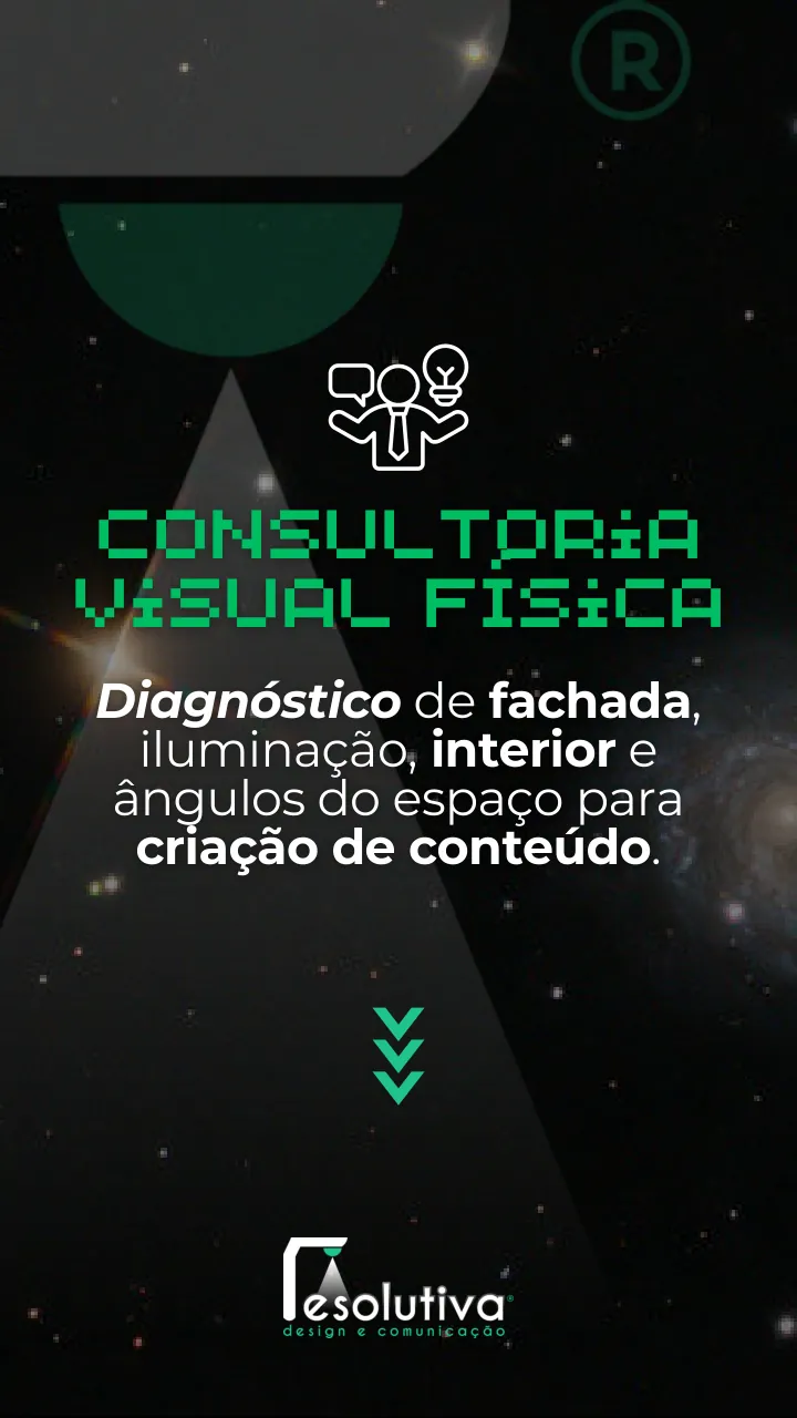 Consultoria visual física: diagnóstico de fachada, iluminação, interior e ângulos para criação de conteúdo