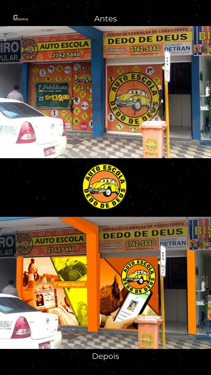 Antes e depois: comunicação visual de fachadas e espaços de clientes